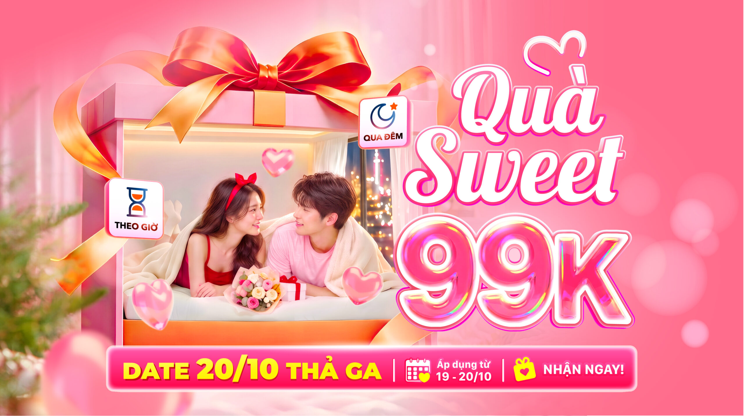 Quà Sweet 99K cho date 20/10 trên Go2Joy áp dụng 19 đến 20/10