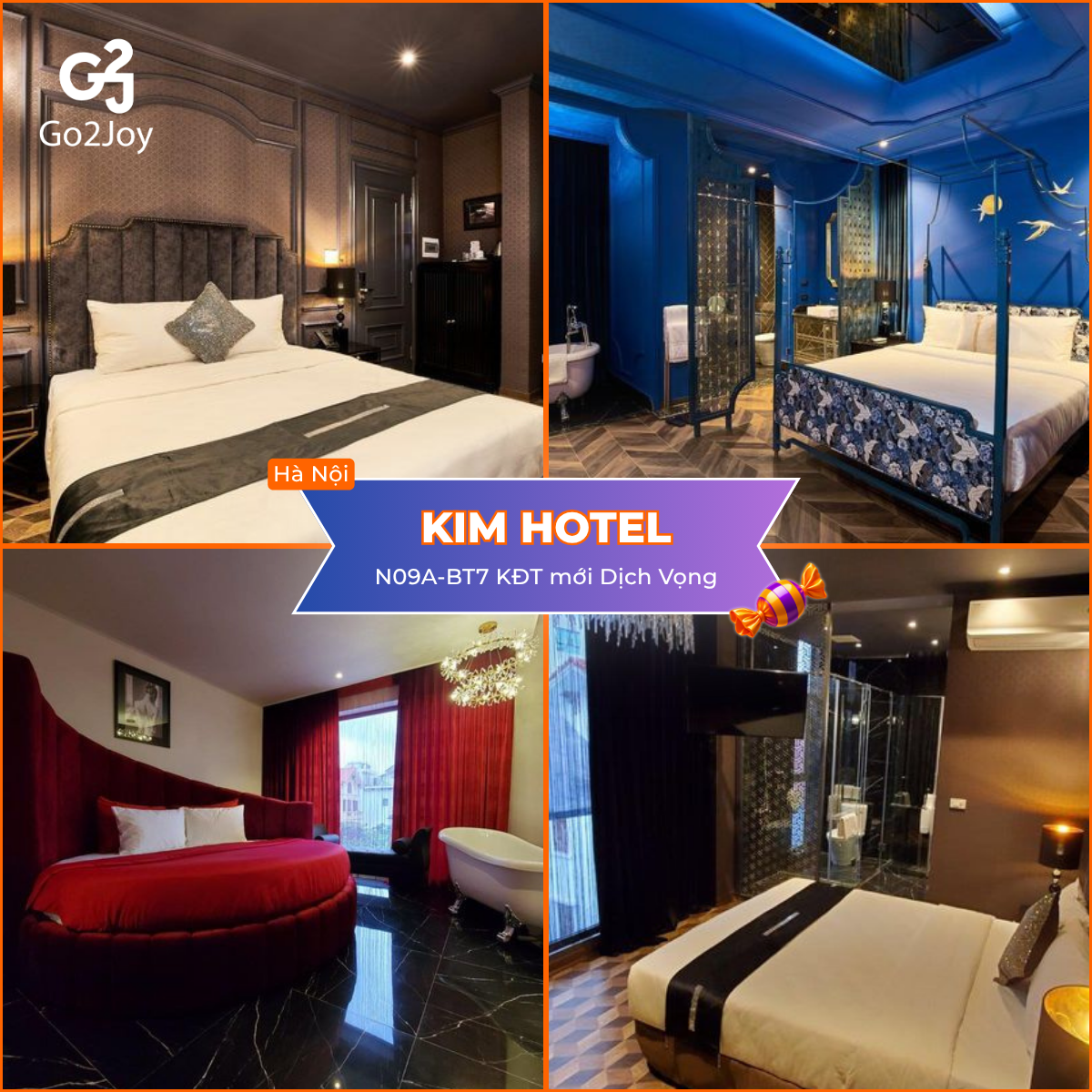 Kim Hotel với phòng tông trầm và nổi bật cho date Halloween tại Hà Nội