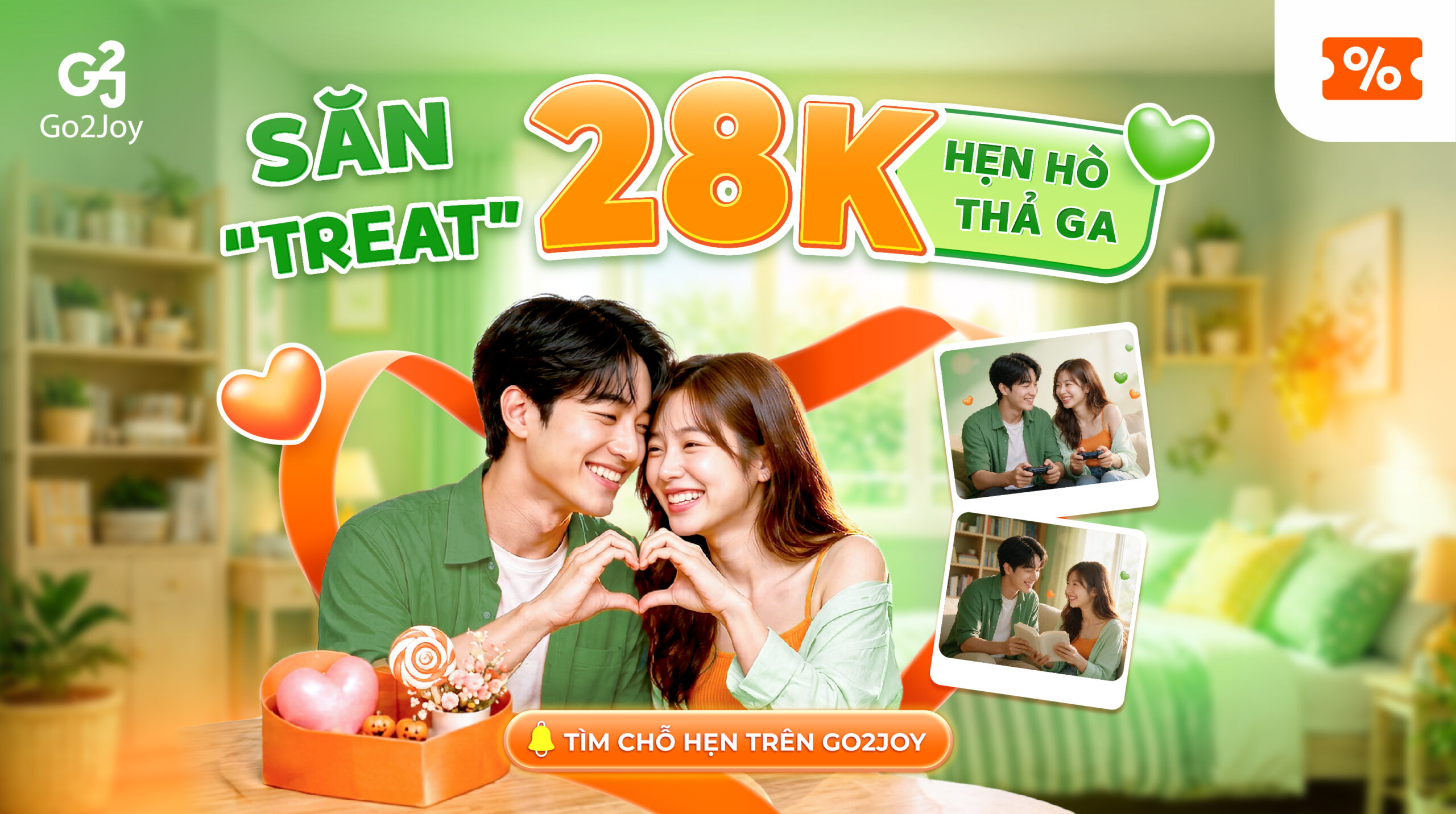 Deal 28K Săn Treat cho hẹn hò tháng 10 trên Go2Joy